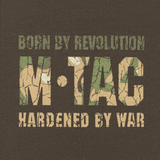 M-Tac Raglan Logo med camouflageprint og slogan 'Born by Revolution – Hardened by War'