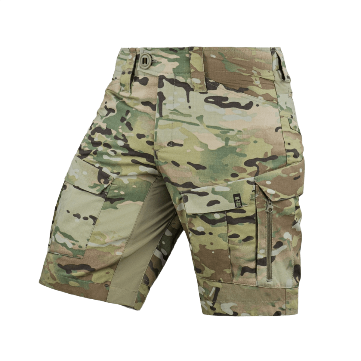 M-Tac Shorts STURM Gen.II Nyco Extreme i camouflage med firevejs stretch og forstærkninger, perfekt til taktik og outdoor-aktiviteter.