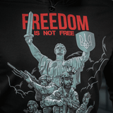 M-Tac Hoodie Freedom med militærinspireret design og "Freedom is Not Free" tryk, ideel til hverdagsbrug og friluftsliv.