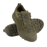 M-Tac Tactical Sneakers Patrol R Vent i olivengrøn til trekking, løb og outdoor-aktiviteter, lavet af slidstærkt læder og åndbart 3D-mesh.