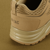 M-Tac Tactical Sneakers IVA i beige farve, detalje af bagside med åndbar mesh og syntetisk nubuck, ideelle til sommerbrug og outdoor-aktiviteter.
