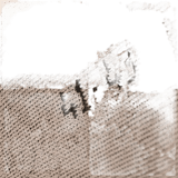 Nærbillede af hul i slidt sok