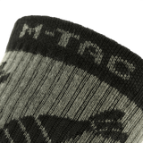 M-Tac Letvægtssokker Mk.3 Mortar Bombs i nærbillede, viser detaljerne i den lette, ergonomisk designede sok til trekking og daglig brug.