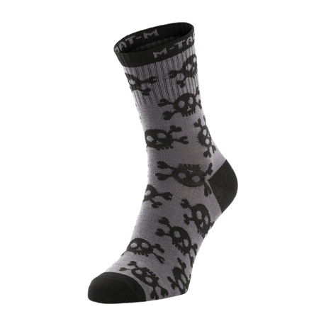 M-Tac Letvægtssokker Mk.3 Pirate Skull i tyndt og åndbart design med piratprint til trekking og hverdagsbrug