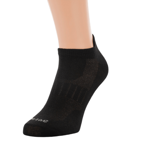 M-Tac Let Sportsokker til løb, korte sorte sokker med åndbart materiale og ergonomisk pasform