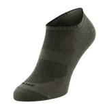 Mørkegrå M-Tac Let Sommersokker designet til løb i varmt vejr, kort længde, åndbart materiale, ergonomisk pasform, perfekt til udendørs aktiviteter.