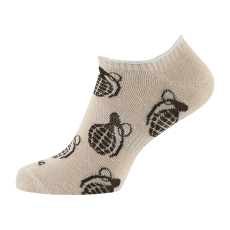 M-Tac Let Sommersokker Grenader kort beige sok med granatmønster, designet til komfort ved sport og udendørs aktiviteter i varmt vejr.