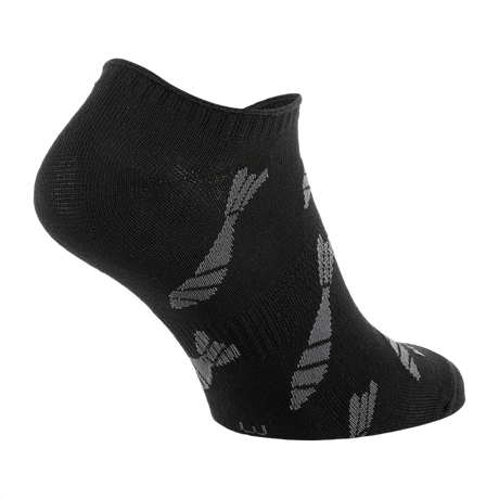 M-Tac Let Sommersokker Morter Bomber i sort med mønster, designet til mænd til løb og udendørs aktiviteter i varmt vejr.