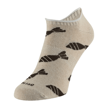 M-Tac Let Sommersokker Morter Bomber til mænd, designet til løb, sport, udendørs aktiviteter. Komfortable korte sokker med bomber-mønster.