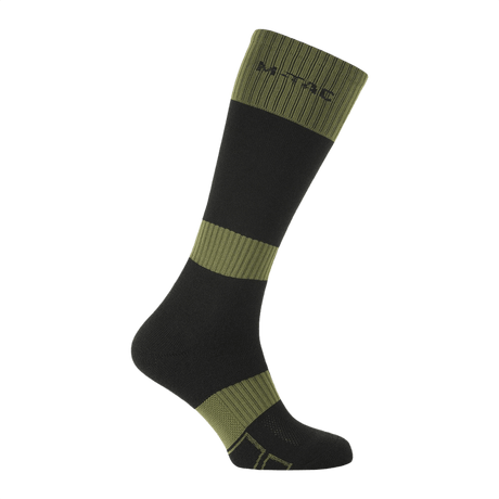 M-Tac Vinter Sokker i oliven og sort med anatomisk pasform, ideel til varme og komfort i vintermånederne.