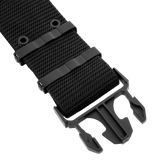 M-Tac Pistolbælte i sort nylon med plastikspænde, inspireret af BSS/A.L.I.C.E.-systemet, velegnet til taktisk brug og fritid.