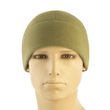 M-Tac Watch Cap Elite Fleece Beanie Hat i grøn, ideel til taktisk brug og vinteraktiviteter, fremstillet af 320 g/m² fleece polyester.