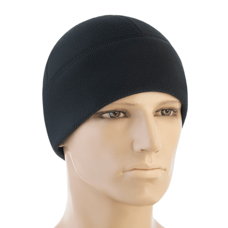 M-Tac Watch Cap Elite Fleece Beanie Hat på mannequin, let og varm hue til taktisk brug og friluftsliv