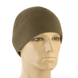 M-Tac Watch Cap Elite Fleece Beanie Hat på mannequinhoved, let og varm fleece hue til koldt vejr, perfekt til taktisk brug.