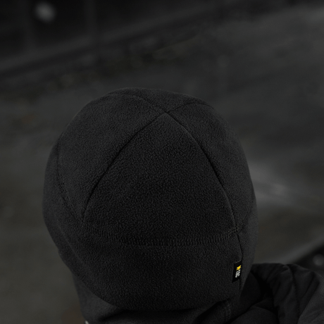 M-Tac Watch Cap Elite Fleece Beanie Hat Slimtex i sort, let og varm hue ideel til koldt vejr, perfekt til taktik og friluftsliv.