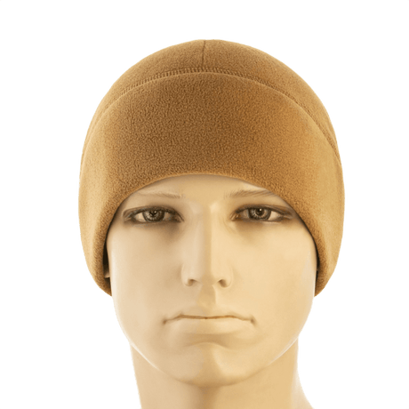 M-Tac Watch Cap Elite Fleece Beanie Hat Slimtex i brun, varm og let til taktisk brug og vinteraktiviteter, slidstærk og hurtigtørrende.