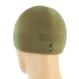 M-Tac Watch Cap Elite Fleece Beanie Hat Velcro i olivengrøn farve, set bagfra med velcro-panel. Fleecemateriale 320 g/m².
