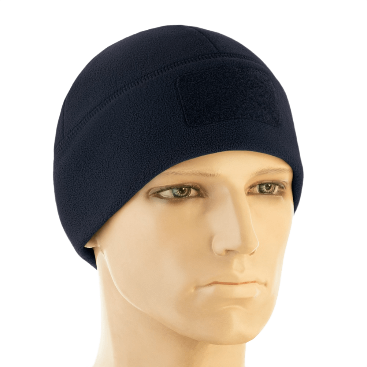 M-Tac Watch Cap Elite Fleece Beanie Hat Velcro til koldt vejr og taktisk brug på mannequin