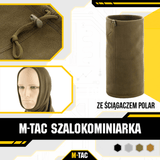 M-Tac Fleece Neck Gaiter med Snor, alsidigt fleece tilbehør mod kulde, 100% polyester, multifunktionel med justerbar pasform.