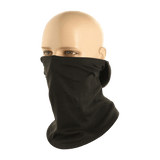 M-Tac Sweater-Ninja-Balaclava Premium i sort på mannequin-hoved, fremstillet af Polartec® Power Dry, ideel til beskyttelse og komfort.