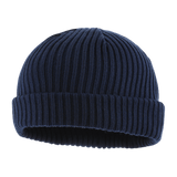 M-Tac Watch Cap 100% Akryl, marineblå strikket hue til koldt vejr, lav profil, dobbelt opslag, industrielt strik til holdbarhed.