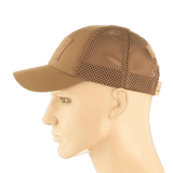 M-Tac Baseball Cap Ripstop Elite Flex i brun farve set fra siden, designet til holdbarhed og stil med net-stof til ventilation.