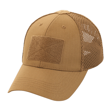 M-Tac Baseball Cap Ripstop Elite Flex i beige med mesh-paneler, idéel til udendørs aktiviteter.