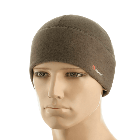 M-Tac Fleece Watch Cap Light Polartec hue i Micro Series fleece, slidstærk, vinterbeskyttelse, passe under hjelm, brun farve.