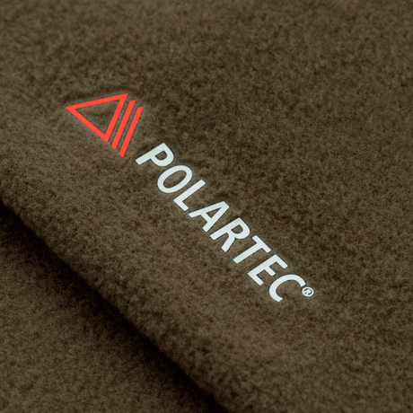 M-Tac Fleece Watch Cap Light Polartec med Polartec-logo, vinterhue af slidstærk og varm fleece, ideel til koldt vejr.