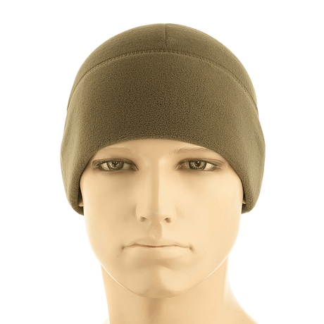M-Tac Fleece Polartec Watch Cap i oliven farve, ideel til køligt vejr, lavet af Polartec® 200 Series fleece, lav profil, passer under hjelm.