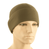 M-Tac Fleece Polartec Watch Cap i slidstærk brun fleece, ideel til outdoor aktiviteter i kolde vejrforhold.