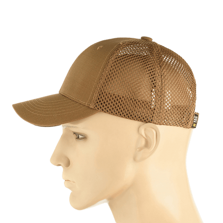 M-Tac Mesh Flex Ripstop Baseball Cap med ripstop og mesh-paneler for optimal ventilation og komfort til udendørs brug.