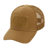 M-Tac Mesh Flex Ripstop Baseball Cap med Velcro i brun farve, ideel til taktisk brug og varme sommerdage med justerbar pasform.