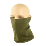 M-Tac Polartec Lang Tubehalstørklæde i grøn fleece beskytter ansigt og hals mod vind, perfekt til koldt vejr og alsidig brug.