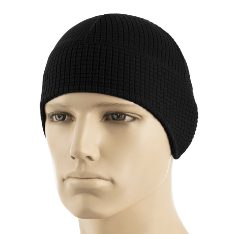 M-Tac Fleece Rip-Stop Hjelmhue Gen.II sort hue på mannekensis, varm og holdbar til koldt vejr.