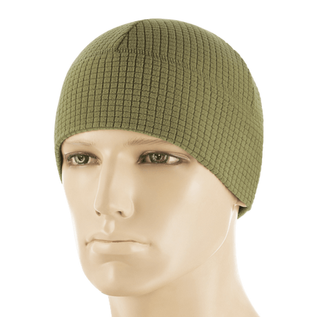 M-Tac Rip-Stop Fleece Hjelmliner på mannequin, ideel til koldt vejr, kan bæres under en hjelm, lavet af holdbart fleece med anti-pilling.