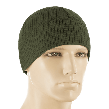 M-Tac Rip-Stop Fleece Hjelmliner på mannequin, holdbar og varm, ideel til køligt vejr, kan bruges under hjelm, anti-pilling egenskaber.