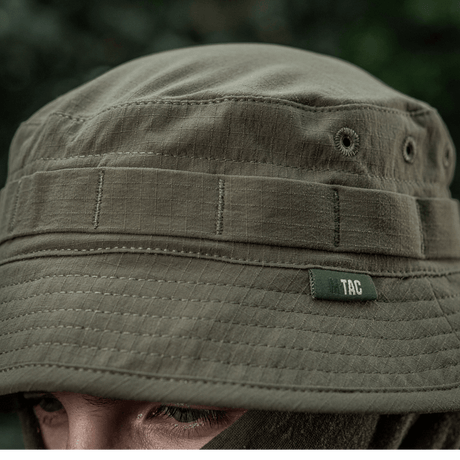 M-Tac Panamahat Gen. II Summer Flex i oliven, let og holdbar til varme sommerdage, beskytter mod solen med klasse seks solbeskyttelse.