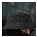 Alt Tag: Sort M-Tac Panamahat Gen. II Summer Flex med kort skygge og solbeskyttelse, egnet til varme sæsoner og hverdagsbrug.