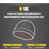 M-Tac Panamahat Gen. II Summer Flex størrelsesdiagram for hovedomkreds og hovedbeklædning til sommerkomfort