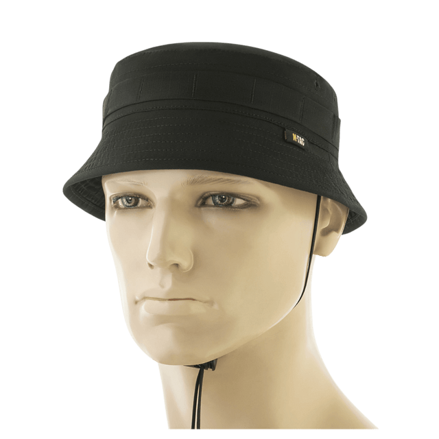 M-Tac Panamahat Gen. II Flex Rip-Stop i sort, fremstillet af slidstærkt rip-stop stof, perfekt til sommer og hverdagsbrug.