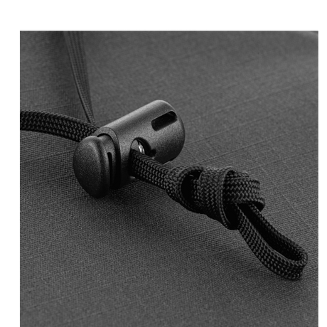 Snor detalje på M-Tac Panamahat Gen. II Flex Rip-Stop i sort rip-stop stof til hverdagsbrug.