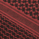 M-Tac Shemagh Tørklæde med klassisk arabisk design i rød og sort, 100% bomuld, beskytter mod sol, sand og vind, 110 x 110 cm.