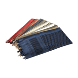 M-Tac Shemagh Tørklæde i forskellige farver, 100% bomuld, beskytter mod sol, sand og vind. Perfekt til udendørsaktiviteter og taktisk brug.