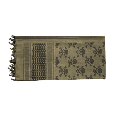 M-Tac Shemagh Tørklæde Pirate Skull i 100% bomuld med piratskallemønster, beskytter mod sol, sand og vind, militær og taktisk brug.