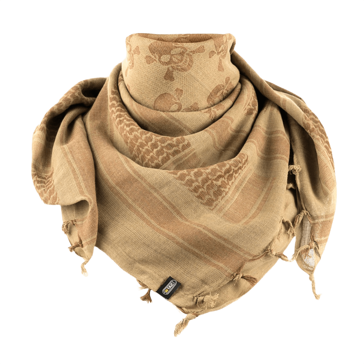 M-Tac Shemagh Tørklæde Pirate Skull i bomuld, taktisk tørklæde til beskyttelse mod sol, sand og vind. Design med Pirate Skull-mønster.