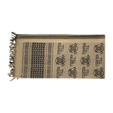 M-Tac Shemagh Tørklæde Til Valhall i 100% bomuld med "Til Valhall" motiv, beskytter mod sol, sand og vind, 105x105 cm.