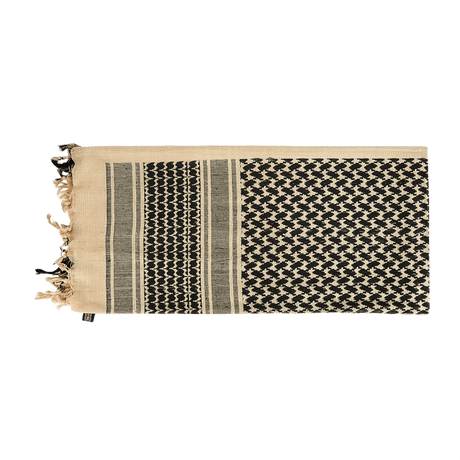 M-Tac Tæt Shemagh Tørklæde i klassisk design til beskyttelse mod sol, sand og vind, ideel til taktisk og outdoor brug, 100% bomuld.
