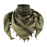 M-Tac Tæt Shemagh Tørklæde i olivengrøn, perfekt til beskyttelse mod sol, sand og vind, lavet af 100% bomuld, 110x110 cm.