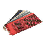 M-Tac Tæt Shemagh Tørklæde i forskellige farver, 100% bomuld, 110x110 cm, beskytter mod sol, sand og vind til taktisk brug.